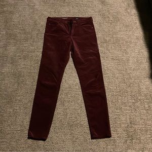 AG Adriano Goldschmied Burgundy Skinny Pants